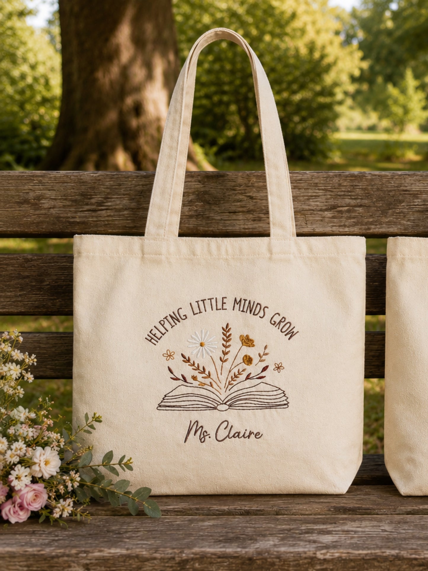 Tote - "Helping Little Minds Grow" - Customizable