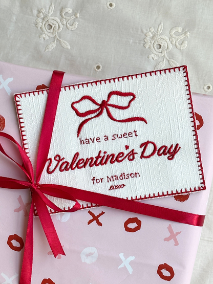 Embroidered Love Card - Sweet Valentines
