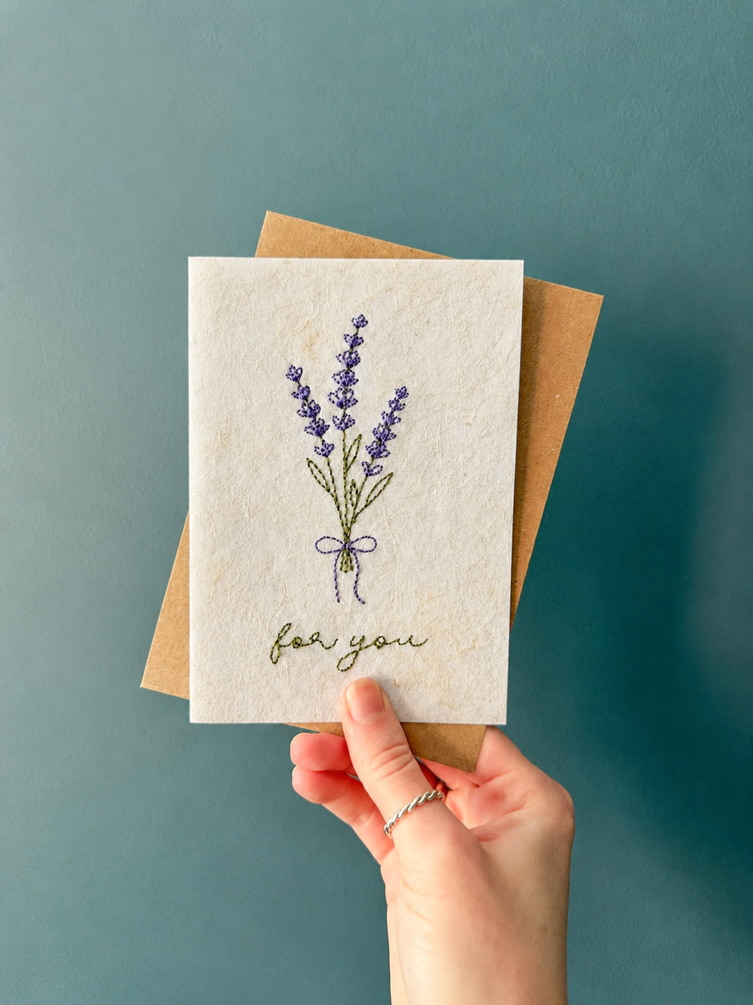 Embroidered Card - For You