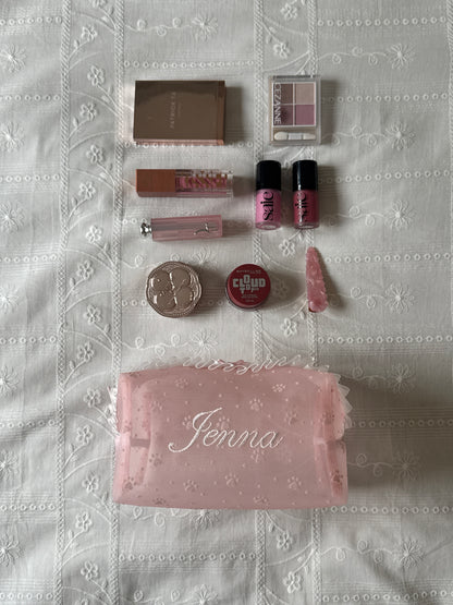 Makeup Pouch - Blush Secret 1 - Custom Name