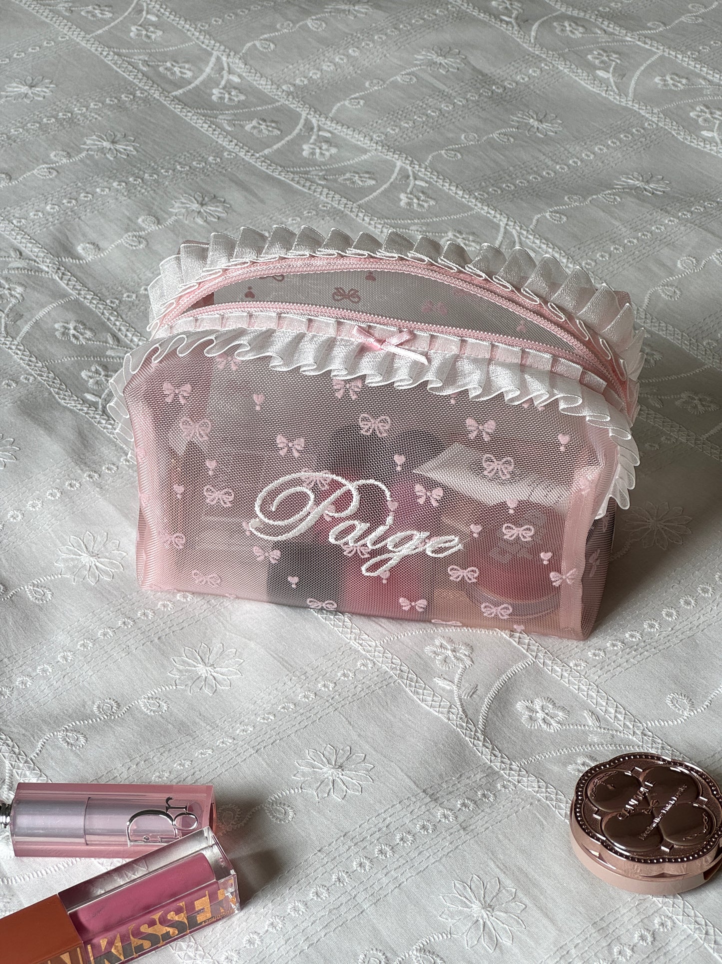 Makeup Pouch - Blush Secret 2 - Custom Name