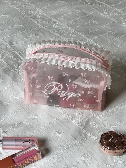Makeup Pouch - Blush Secret 2 - Custom Name