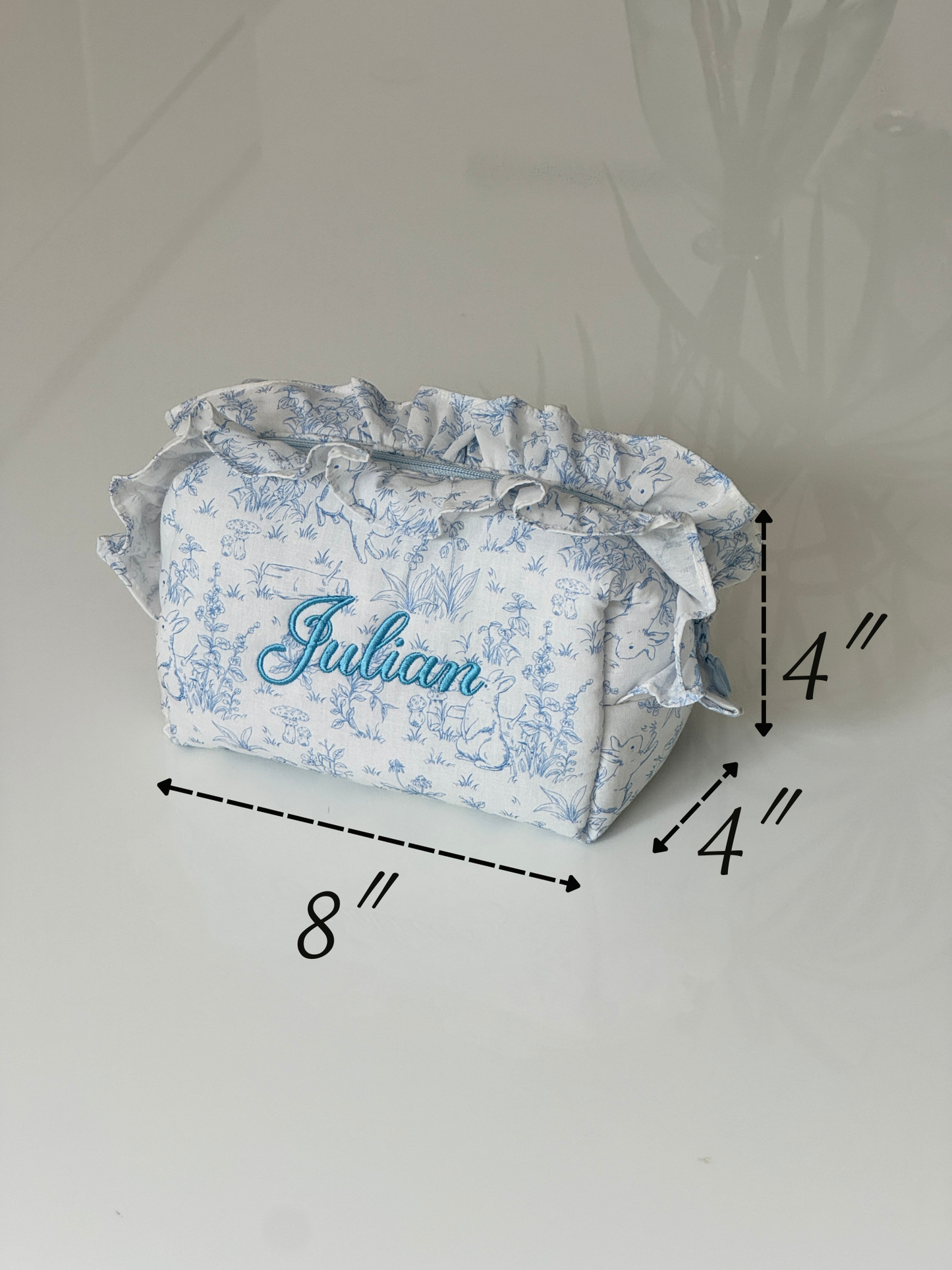 Makeup Pouch - Woodland Toile - Custom Name
