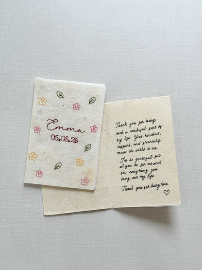Embroidered Card