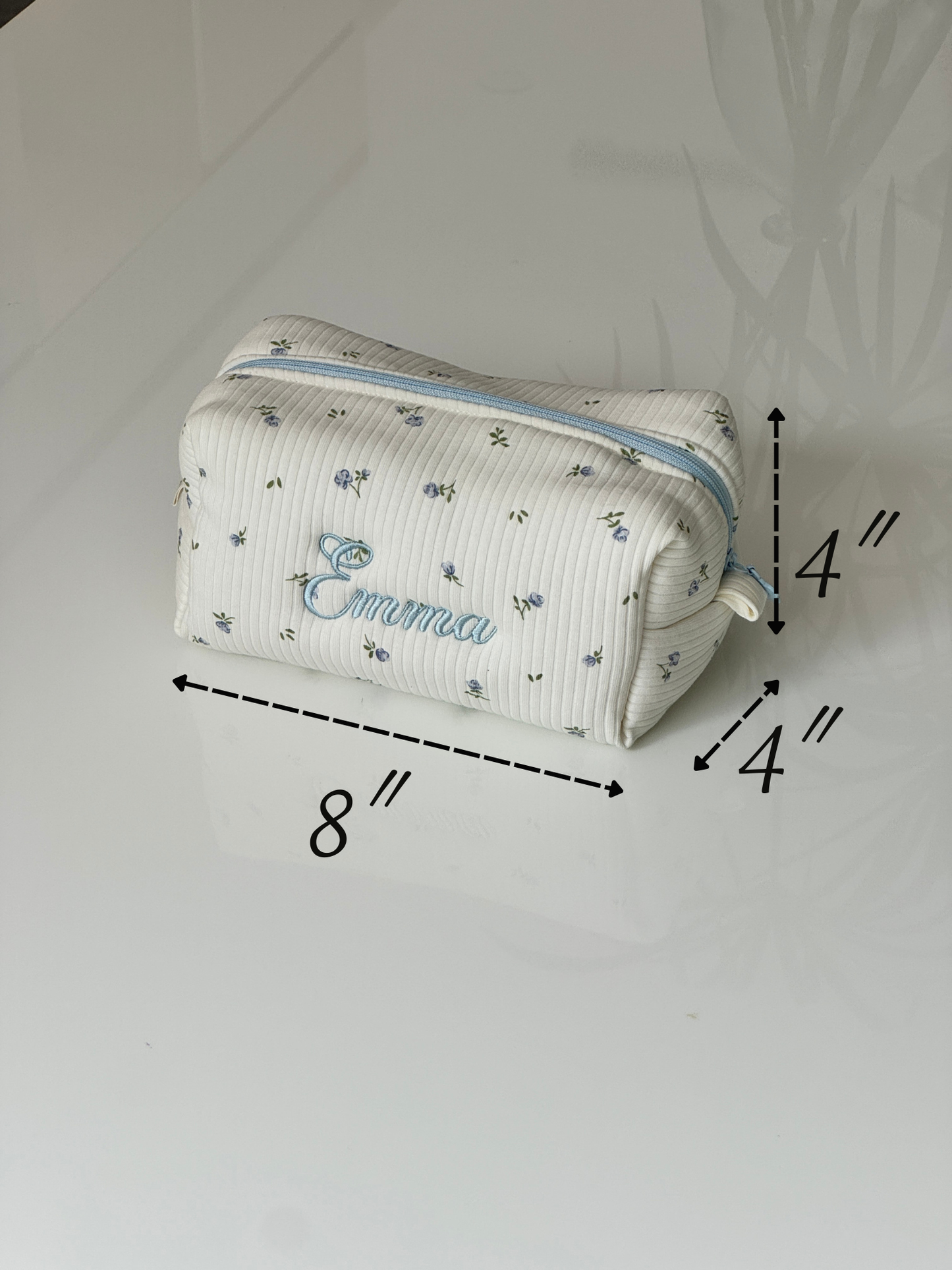 Makeup Pouch - Bluebell - Custom Name