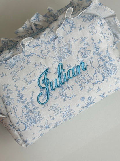 Makeup Pouch - Woodland Toile - Custom Name