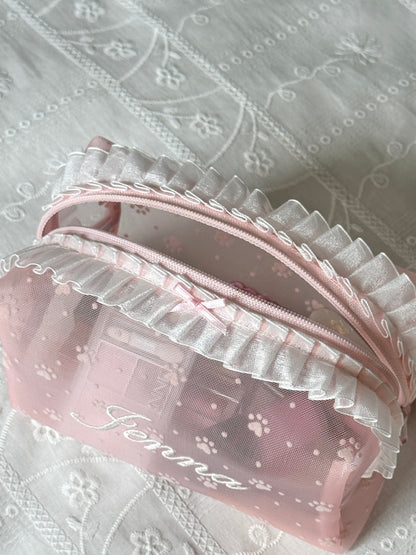Makeup Pouch - Blush Secret 1 - Custom Name