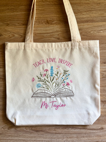 Tote - "Teach. Love. Inspire" - Customizable