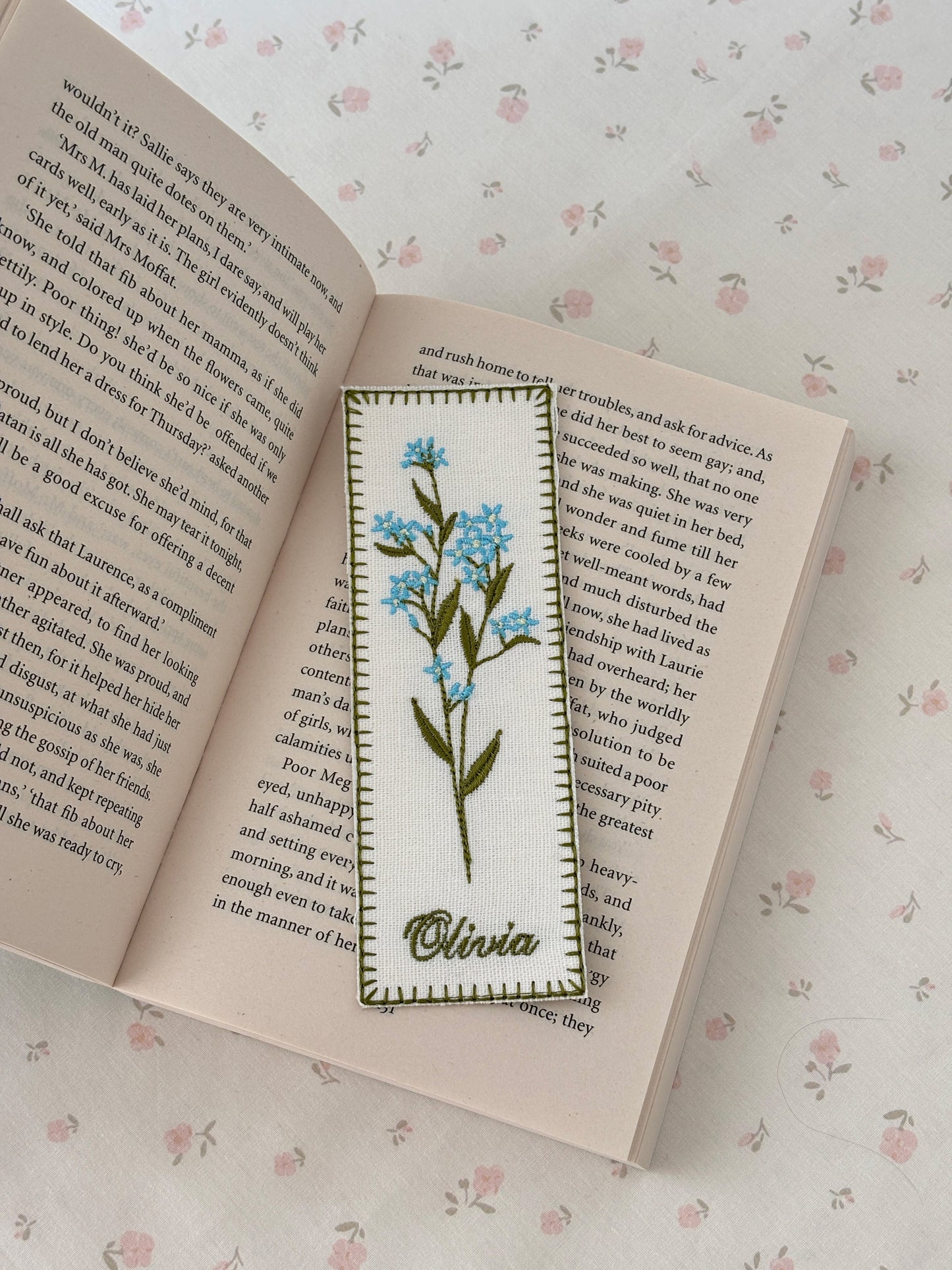 Embroidered Bookmark - Flower