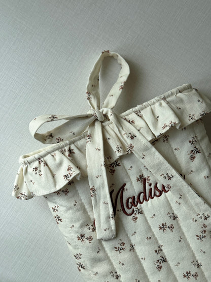 Book Sleeve - Vintage Bloom - Custom Name