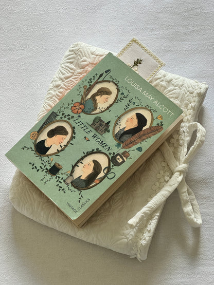 Embroidered Bookmark - White Garden