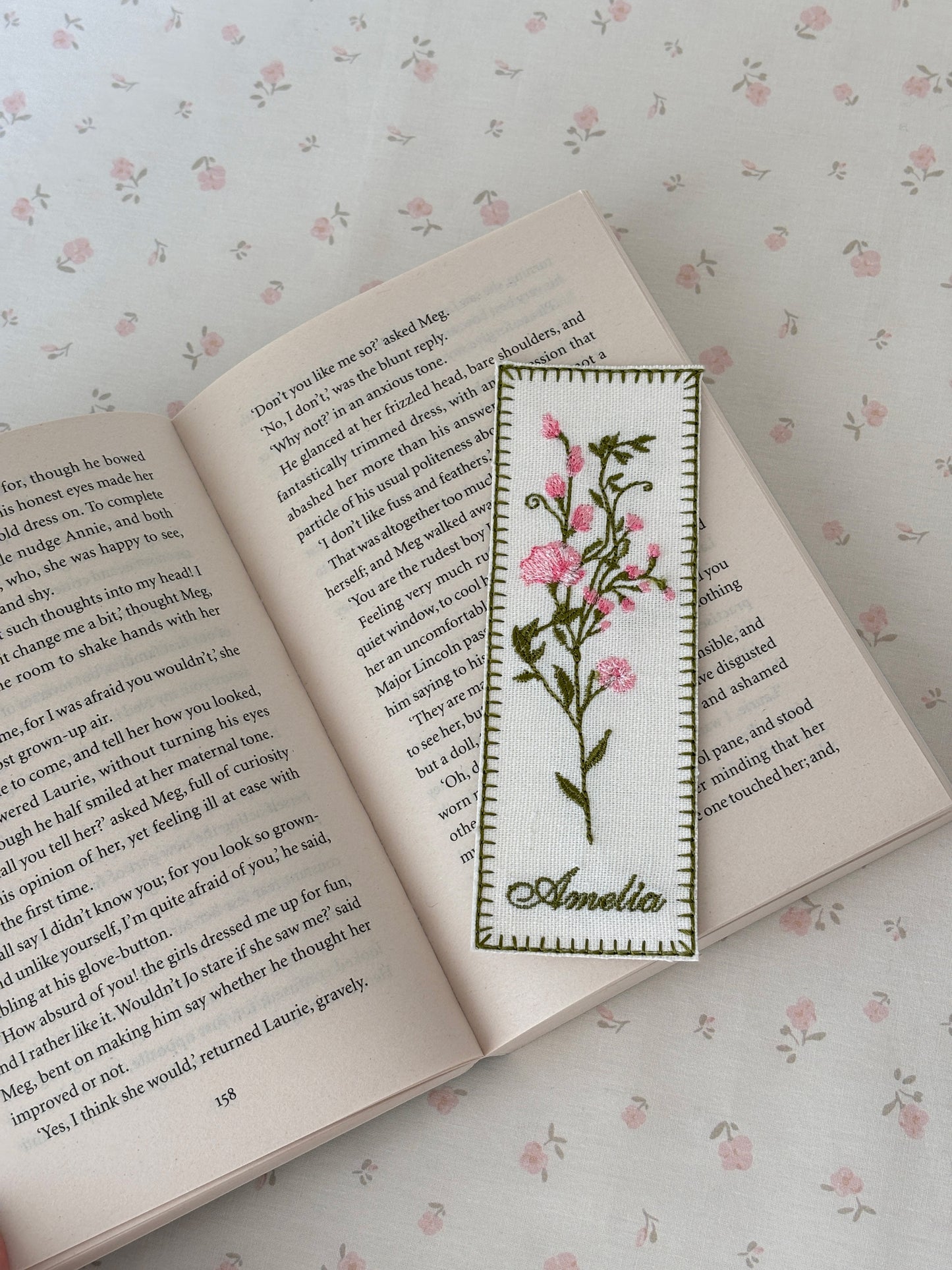 Embroidered Bookmark - Flower
