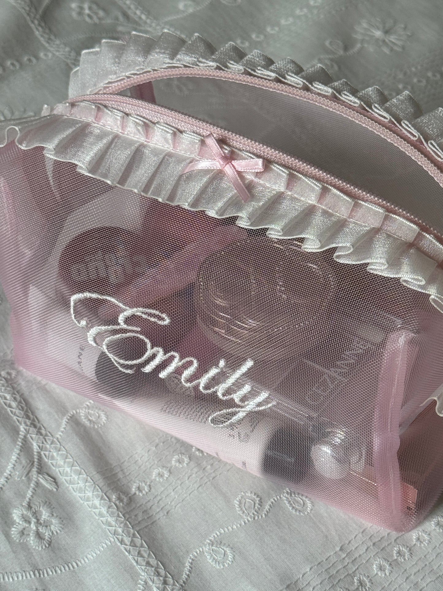Makeup Pouch - Blush Secret 3 - Custom Name