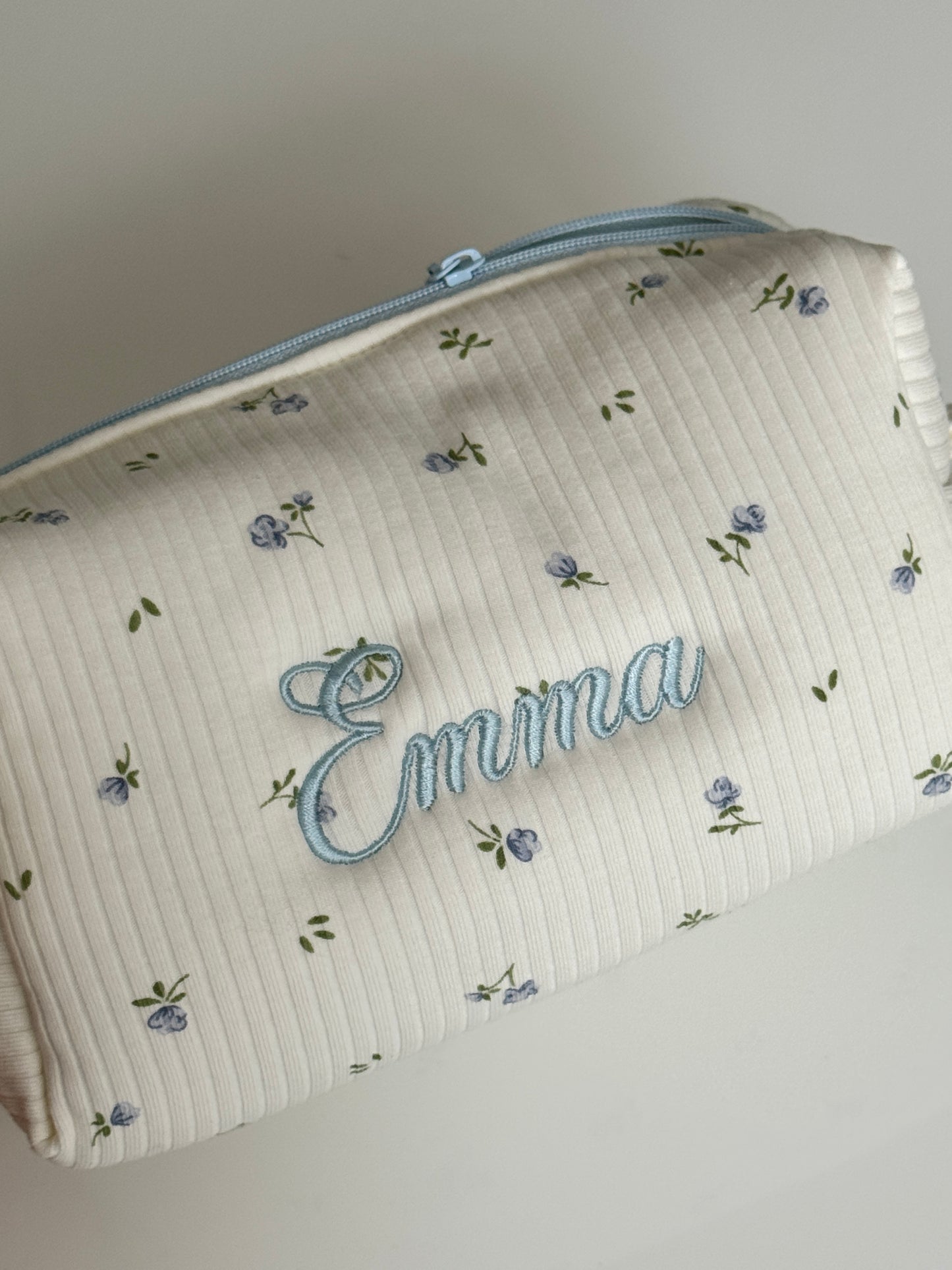 Makeup Pouch - Bluebell - Custom Name