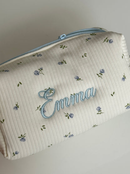 Makeup Pouch - Bluebell - Custom Name