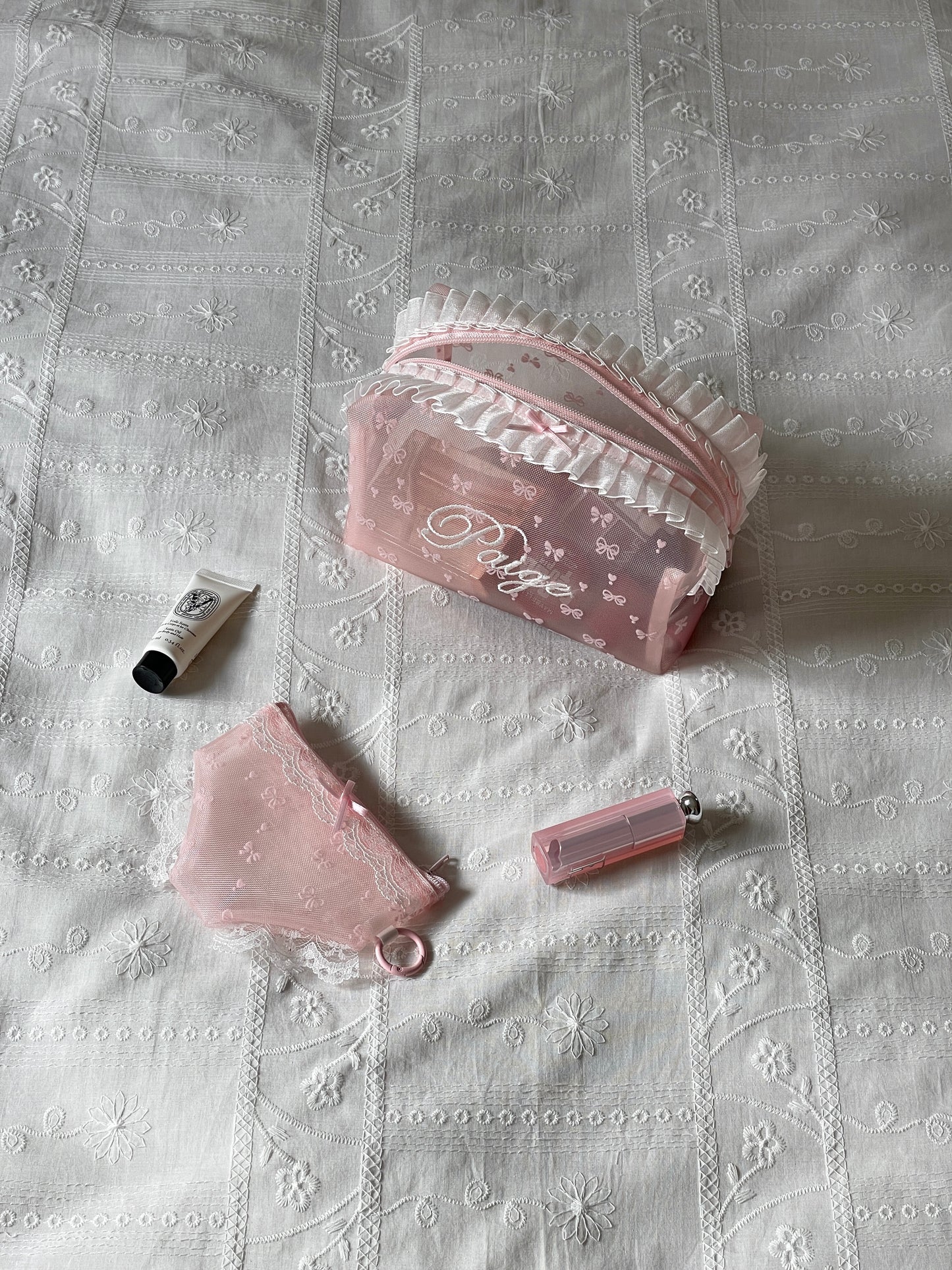 Makeup Pouch - Blush Secret 2 - Custom Name