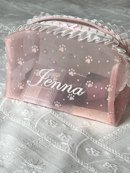 Makeup Pouch - Blush Secret 1 - Custom Name