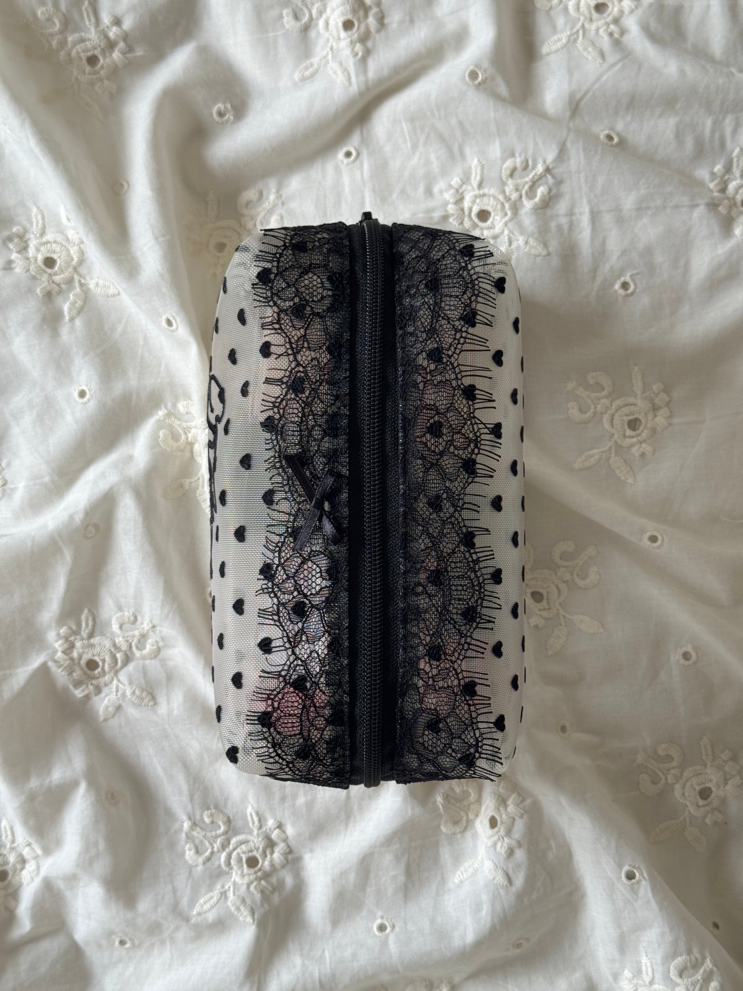 Makeup Pouch - Pretty in Lace - Custom Name