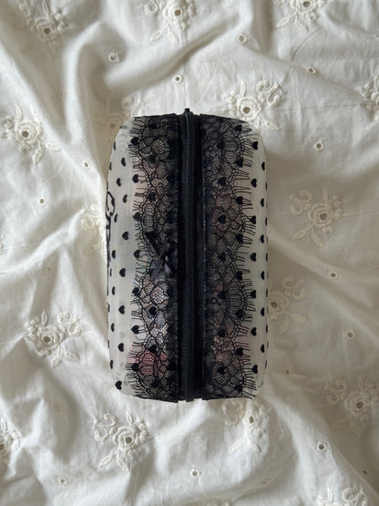 Makeup Pouch - Pretty in Lace - Custom Name
