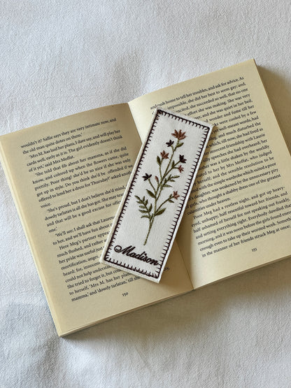 Embroidered Bookmark - Vintage Bloom