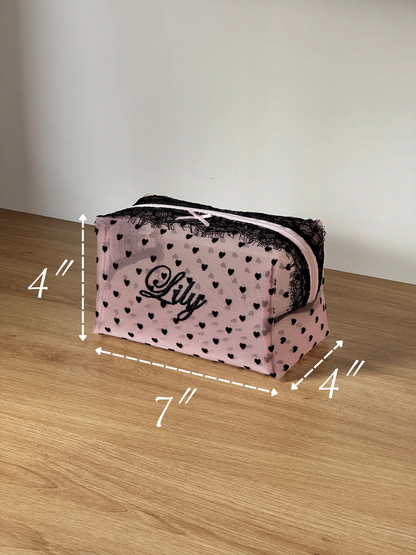 Makeup Pouch - Blush Secret 4 - Custom Name