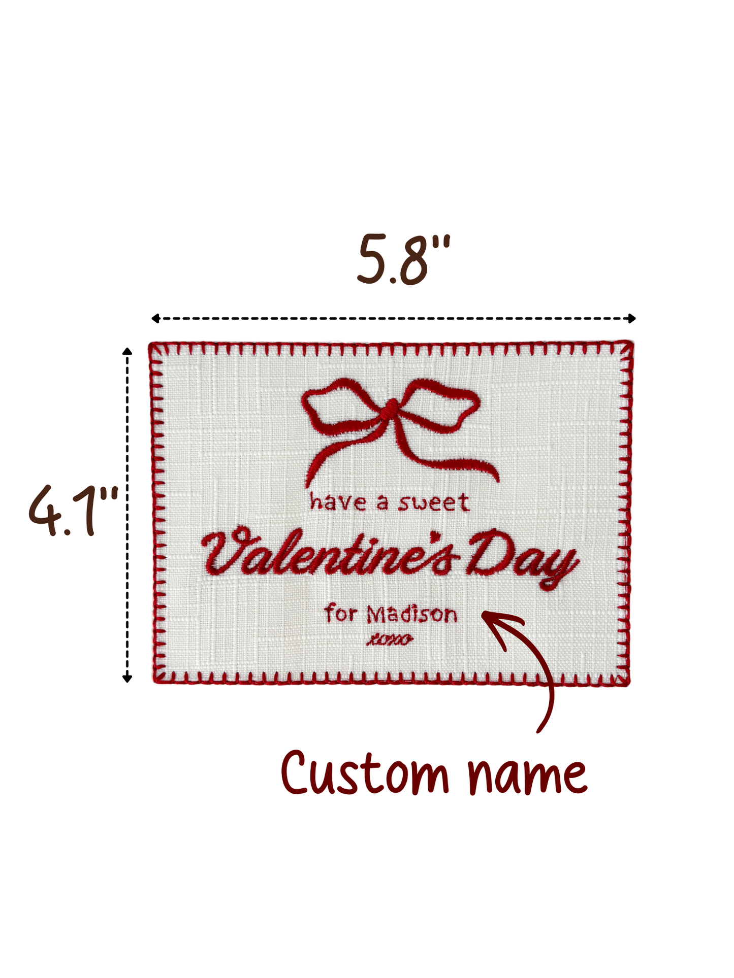 Embroidered Love Card - Sweet Valentines
