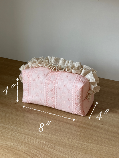 Makeup Pouch - Blush Lace