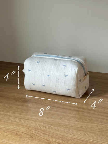 Makeup Pouch - Blue Ribbon