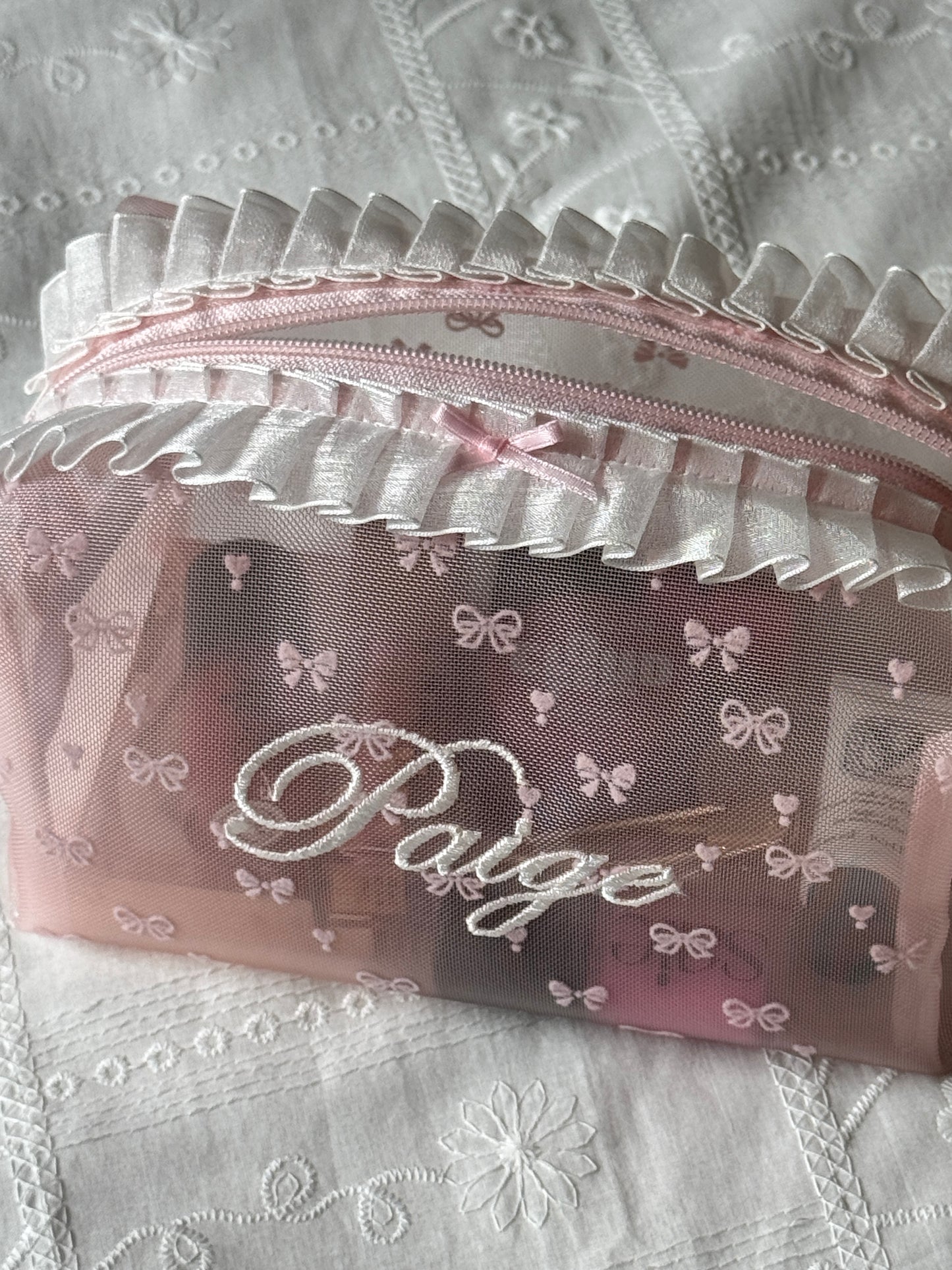 Makeup Pouch - Blush Secret 2 - Custom Name