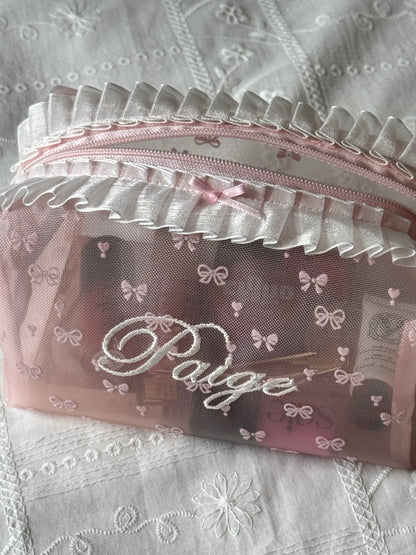 Makeup Pouch - Blush Secret 2 - Custom Name