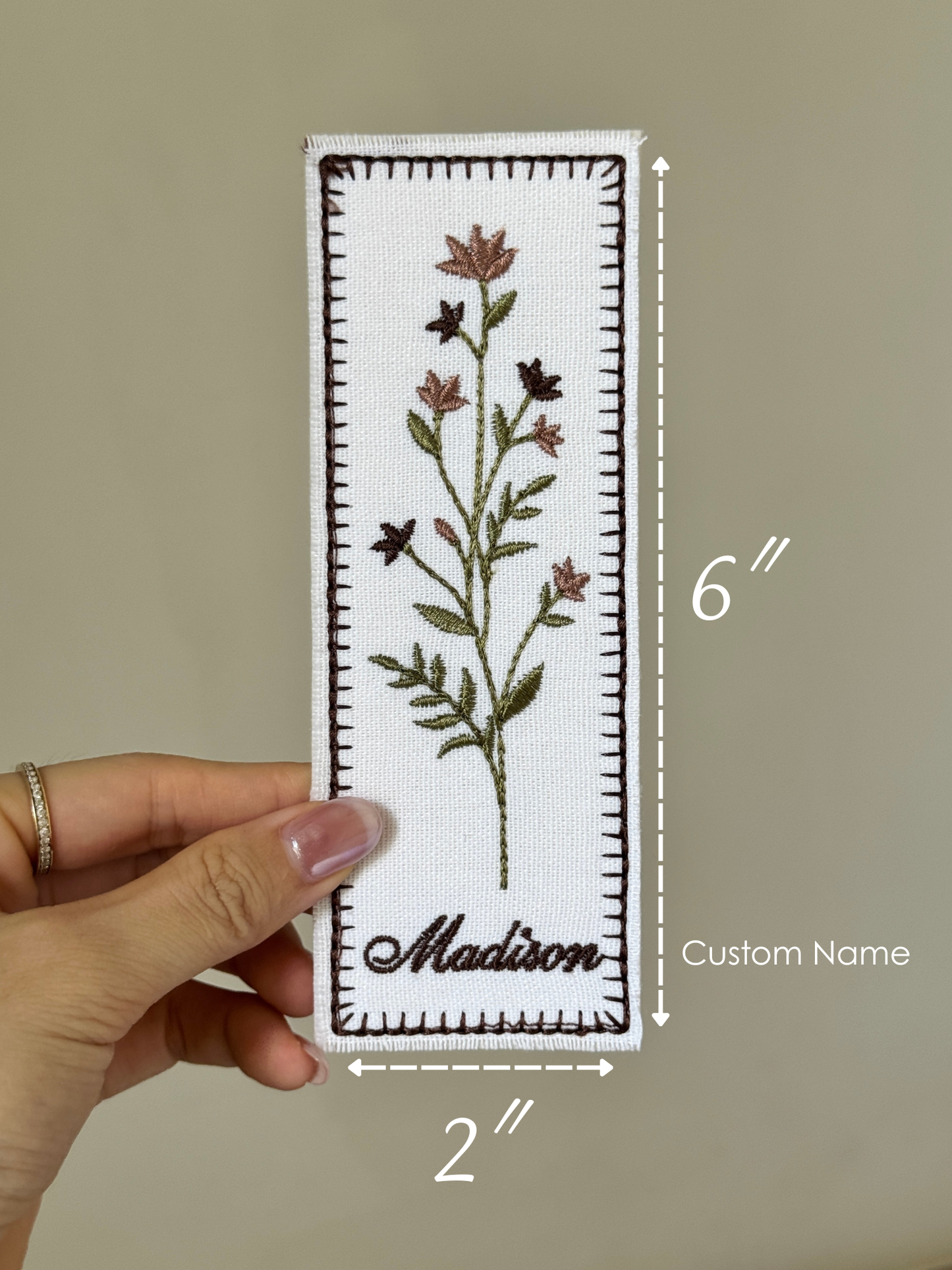 Embroidered Bookmark - Vintage Bloom