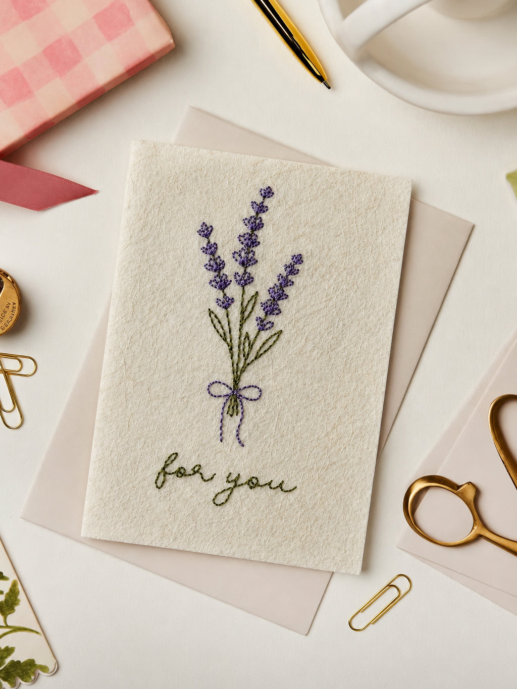 Embroidered Card - For You