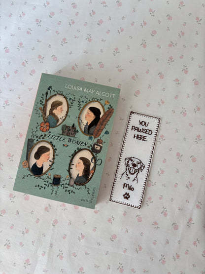 Embroidered Bookmark - Custom Pet Image