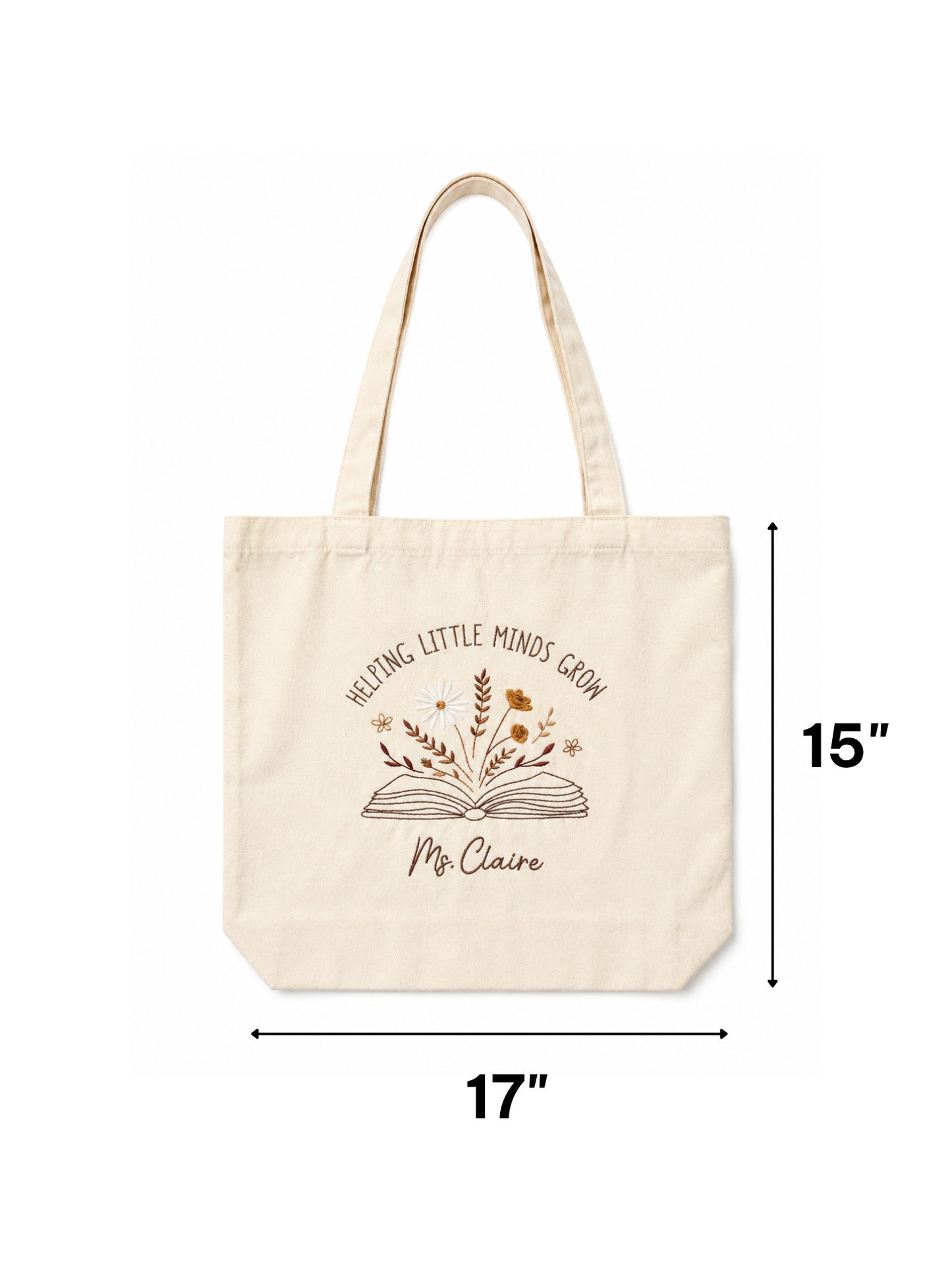 Tote - "Helping Little Minds Grow" - Customizable