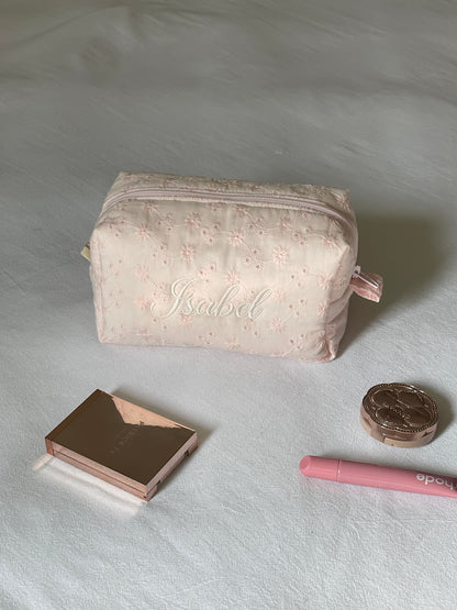 Makeup Pouch - Cherry Blossom - Custom Name