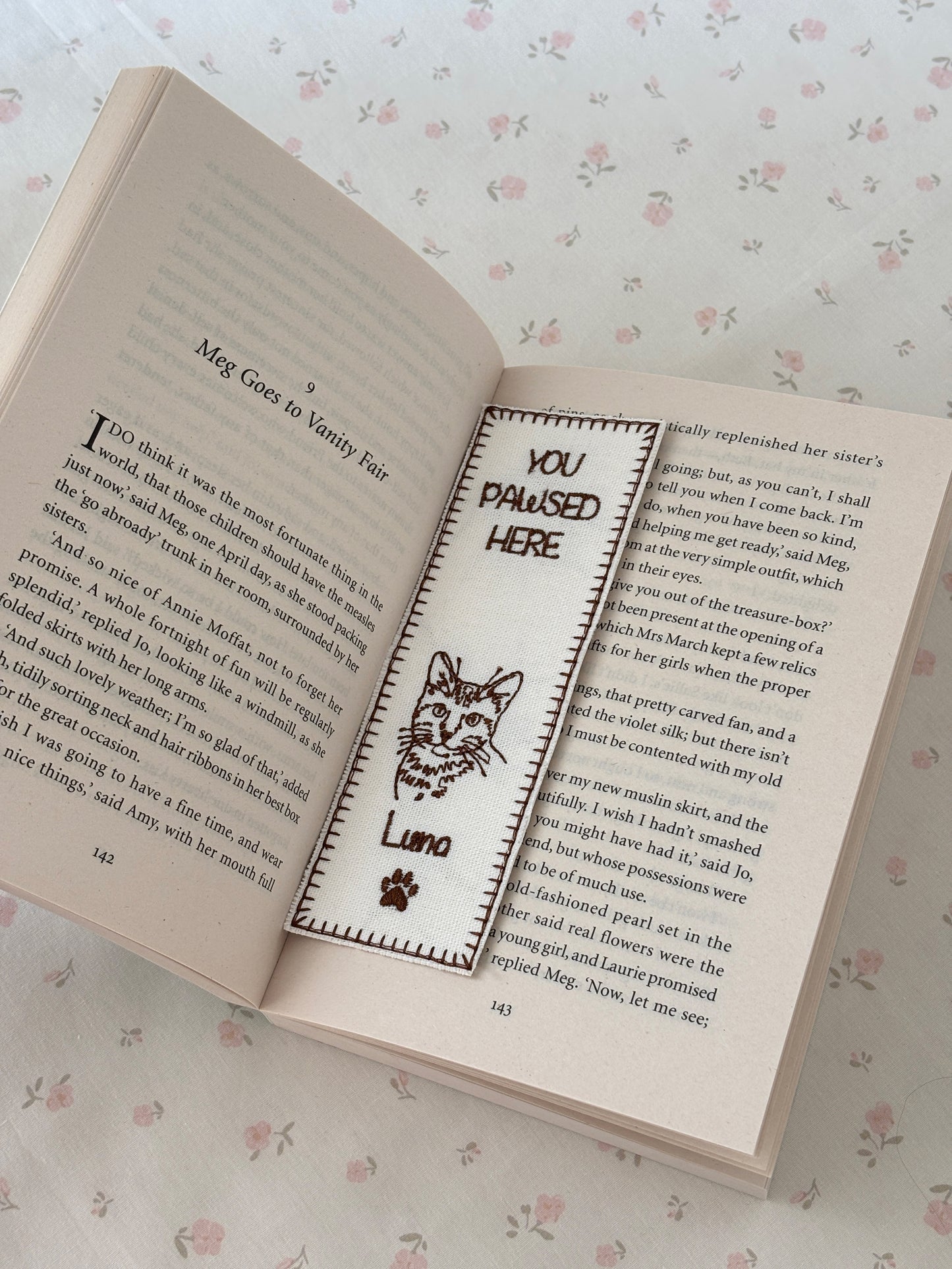 Embroidered Bookmark - Custom Pet Image
