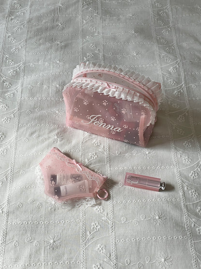 Makeup Pouch - Blush Secret 1 - Custom Name