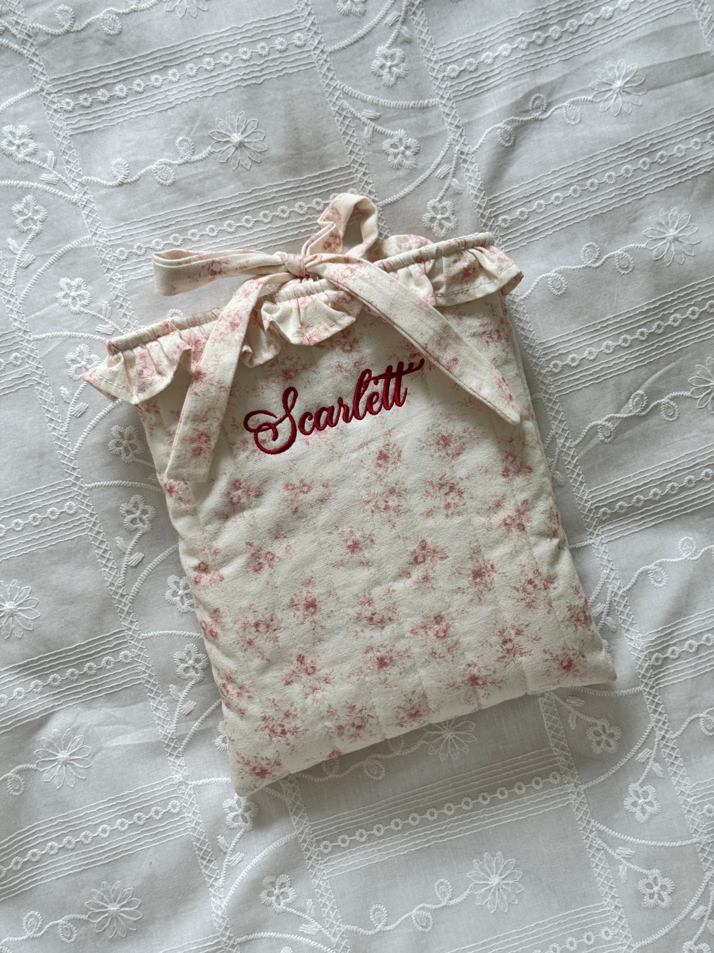 Book Sleeve - Poetic Bloom - Custom Name