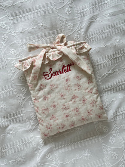 Book Sleeve - Poetic Bloom - Custom Name