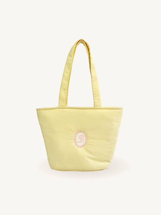 Personalized Puffer Shoulder Bag with Monogram Embroidery - 14x10 inches
