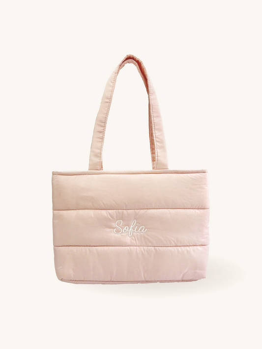 Personalized Puffer Shoulder Bag with Embroidered Name - 16x12 inches
