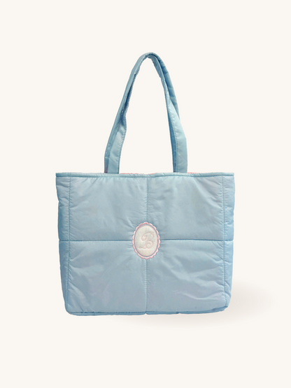 Personalized Puffer Shoulder Bag with Monogram Embroidery - 18x15 inches