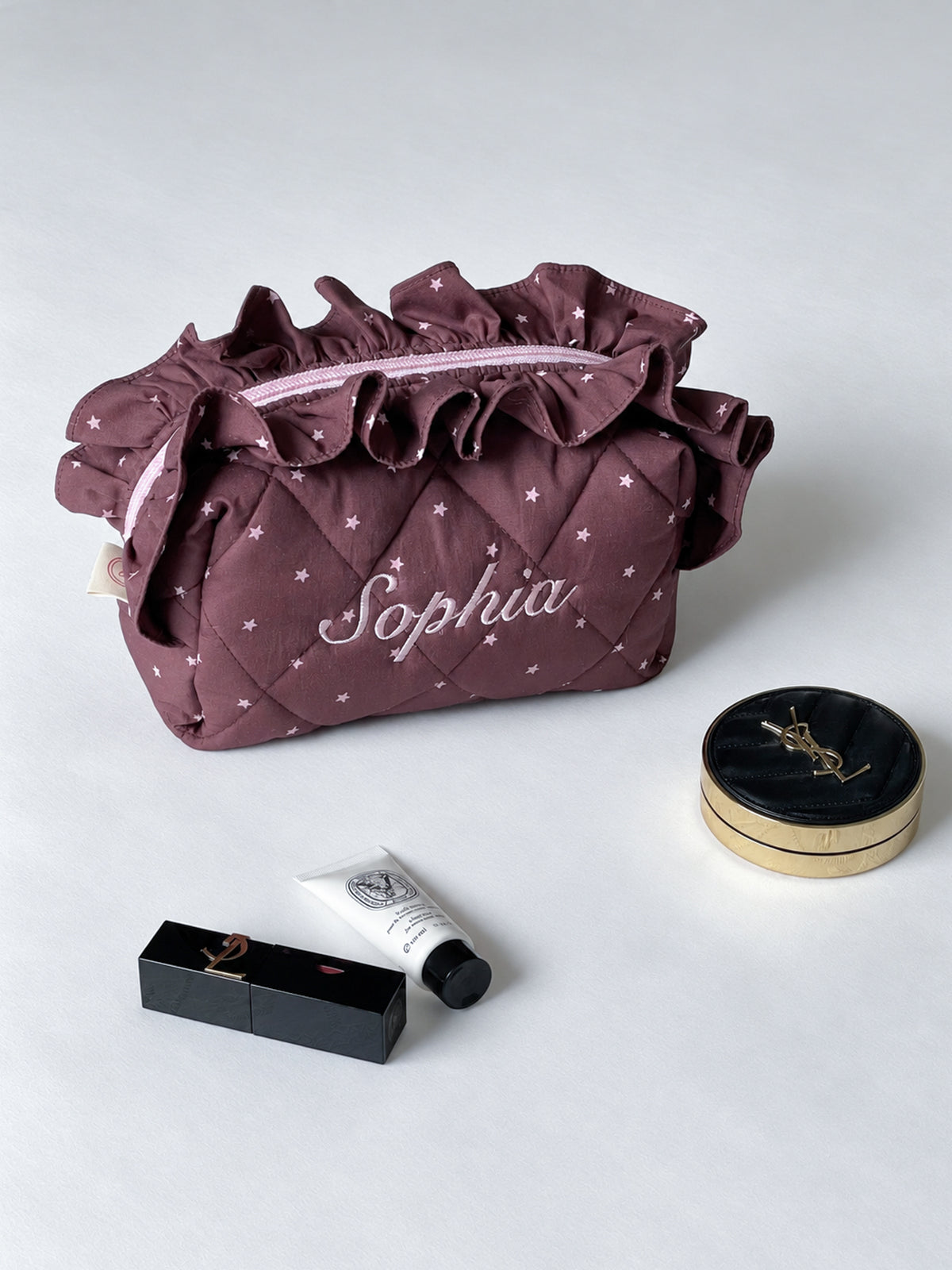 Makeup Pouch - Celestial Ruffle - Custom Name