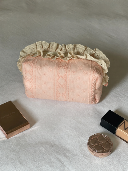 Makeup Pouch - Blush Lace