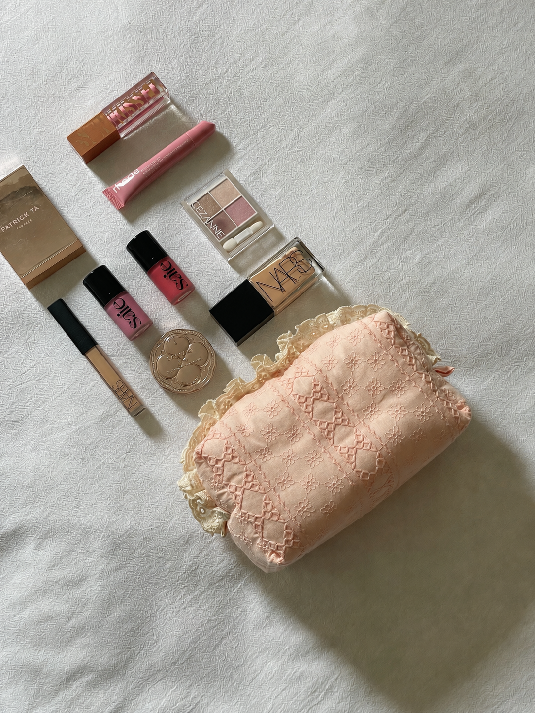 Makeup Pouch - Blush Lace