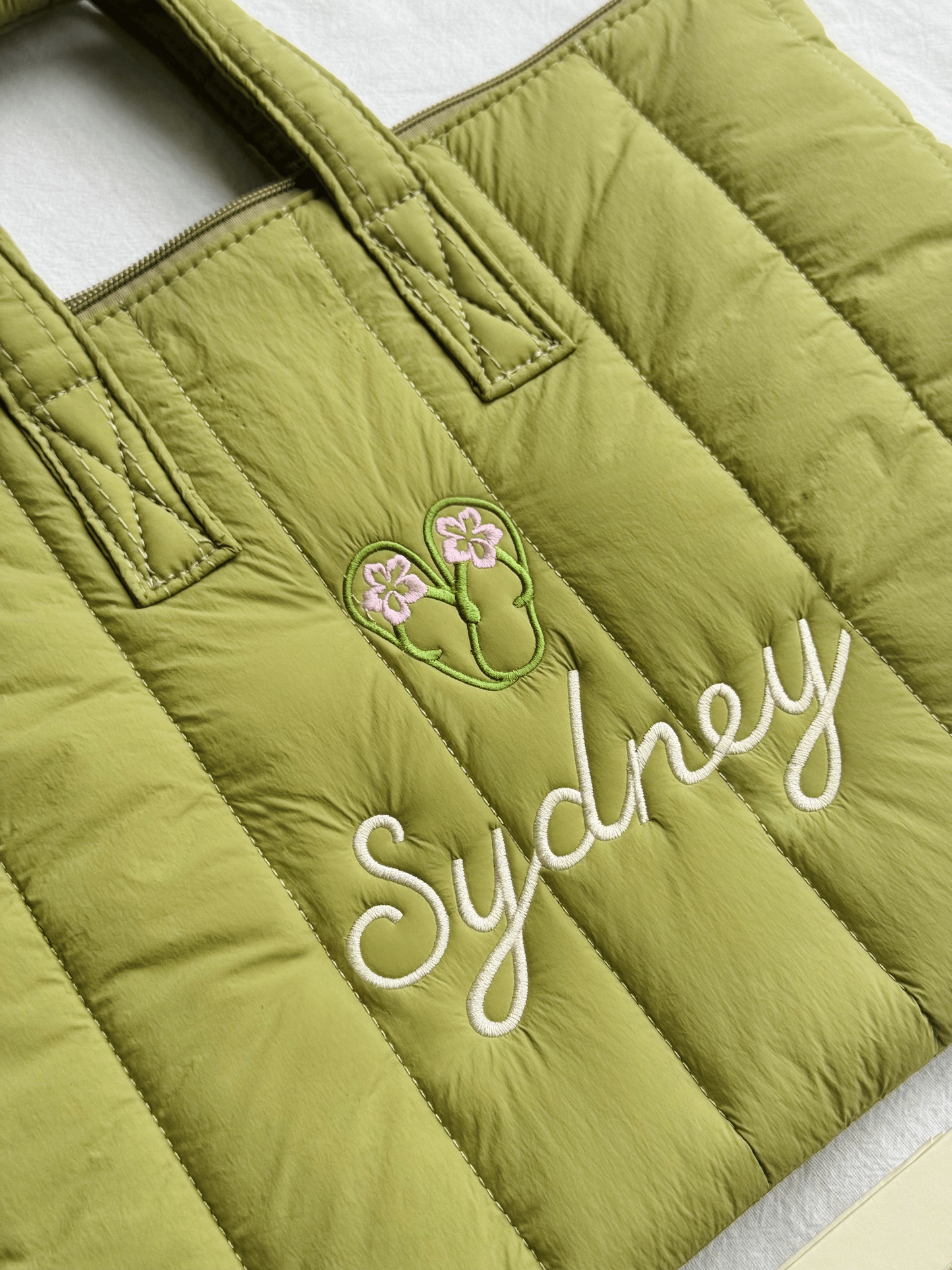 Personalized Olive Green Laptop Sleeve with Embroidered Name - 13 inches