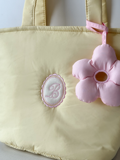 Personalized Puffer Shoulder Bag with Monogram Embroidery - 14x10 inches