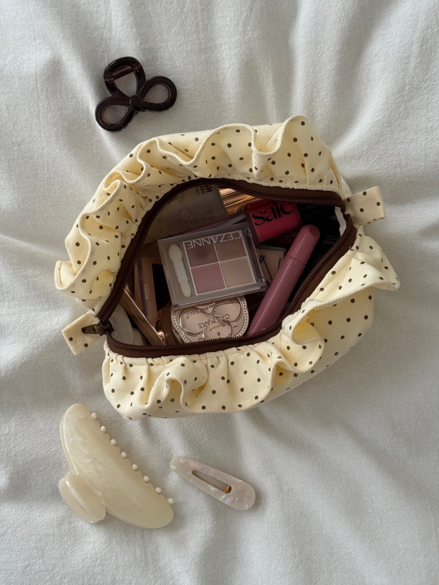 Makeup Pouch - Polka 2 - Custom Name