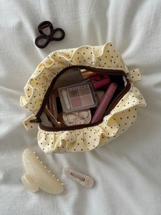 Makeup Pouch - Polka 2 - Custom Name