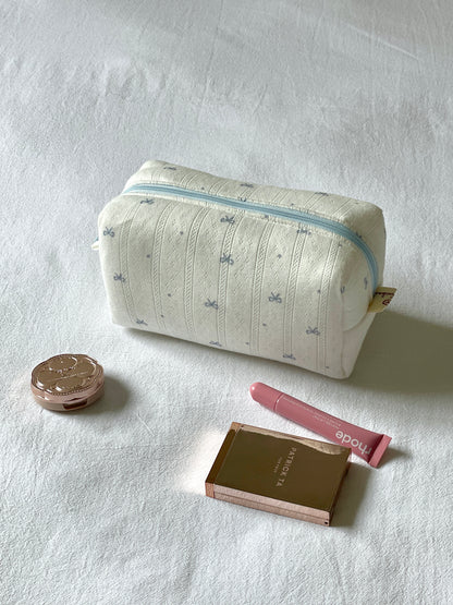 Makeup Pouch - Blue Ribbon